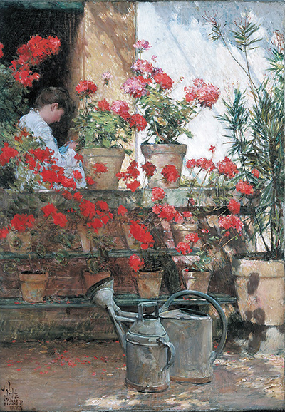 Geraniums Childe Hassam